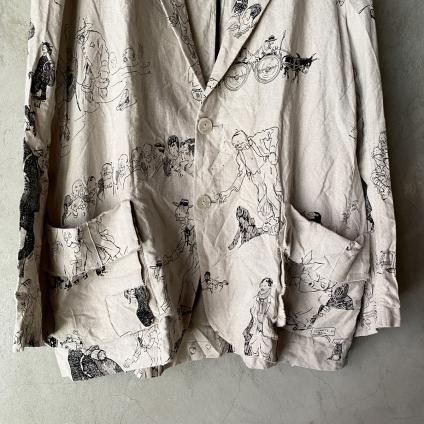 YUTA MATSUOKA Printed Jacketʥ楦ޥĥ ץȥ㥱åȡEcru