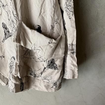 YUTA MATSUOKA Printed Jacketʥ楦ޥĥ ץȥ㥱åȡEcru