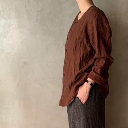 YUTA MATSUOKA Round neck shirt(ユウタマツオカ ラウンドネックシャツ)Dark Red-JeJe PIANO ONLINE BOUTIQUE 神戸のアンティーク時計,ジュエリー,ファッション専門店 YUTA MATSUOKA Round neck shirt(ユウタマツオカ ラウンドネックシャツ)Dark Red-JeJe PIANO ONLINE BOUTIQUE 神戸のアンティーク時計,ジュエリー,ファッション専門店