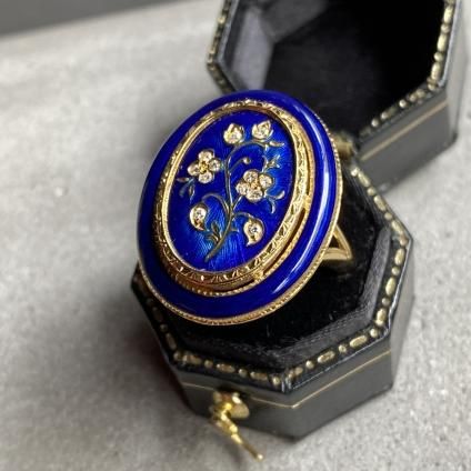 Victorian 18KYG Enamel Diamond Antique Ringʥȥꥢ 18 ʥ  ƥ 󥰡