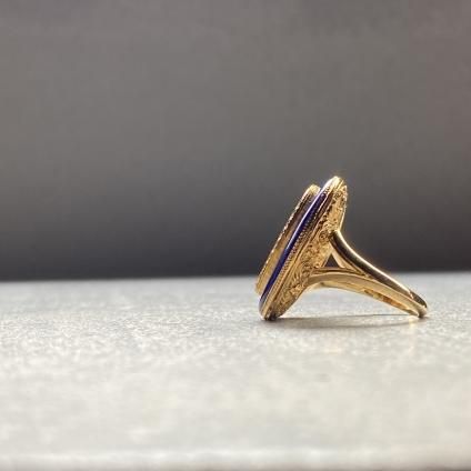Victorian 18KYG Enamel Diamond Antique Ring(ヴィクトリアン Victorian 18KYG Enamel Diamond Antique Ring(ヴィクトリアン