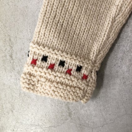 Vintage Knit Raglan Oversize Marine Pattern Cross-stitchʥơ ˥å 饰󥪡С ޥ ƥå