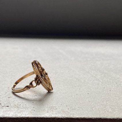 Art Nouveau 18KYG/Diamond Antique Ring（アールヌーヴォー 18K 
