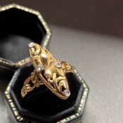 Art Nouveau 18KYG/Diamond Antique Ringʥ̡ 18K/ ƥ 󥰡