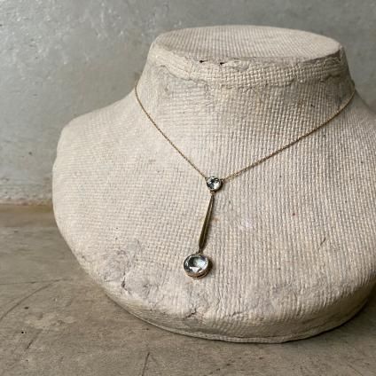 1920's 9KYG Aquamarine Necklace（1920年代 9金 アクアマリン