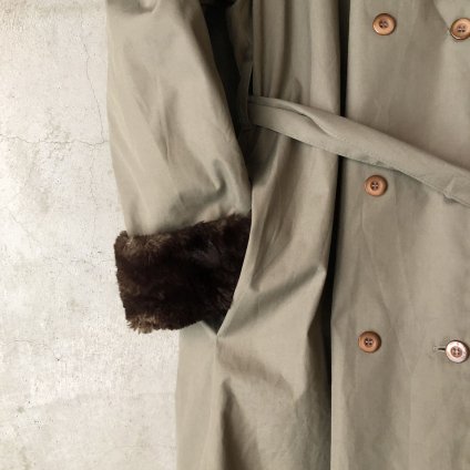 Vintage Double Button  Long Coat Khakiʥơ ֥ܥ եդ󥰥 