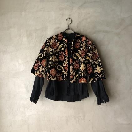 50's U.K. Vintage Gobelin Woven Baroque Flower Short Jacketʥơ ֥󿥤 Хåե 硼ȥ㥱åȡ