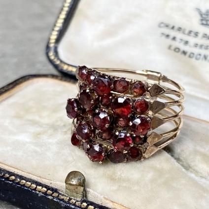 Victorian Gold Garnet Multi Hoop Ringʥȥꥢ  ͥå ޥաץ󥰡