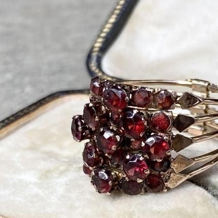 Victorian Gold Garnet Multi Hoop Ringʥȥꥢ  ͥå ޥաץ󥰡