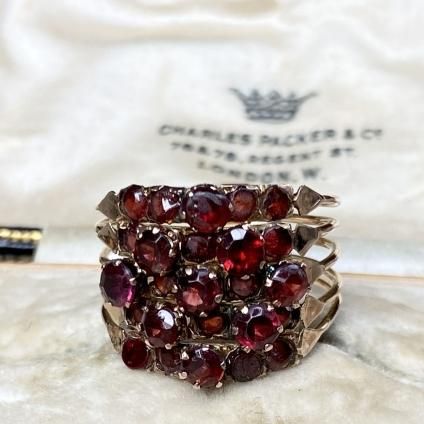 Victorian Gold Garnet Multi Hoop Ringʥȥꥢ  ͥå ޥաץ󥰡