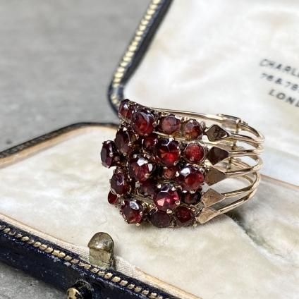 Victorian Gold Garnet Multi Hoop Ringʥȥꥢ  ͥå ޥաץ󥰡
