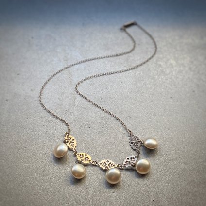 1940-50's Louis Rousselet Silver Glass Pearl Necklace 1940-50ǯ 륤졼 С 饹ѡ ͥå쥹