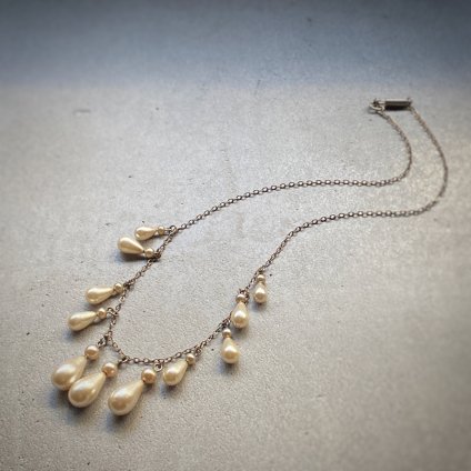 1930's Louis Rousselet Silver Glass Pearl Necklace 1930ǯ 륤 졼 С 饹ѡ ͥå쥹