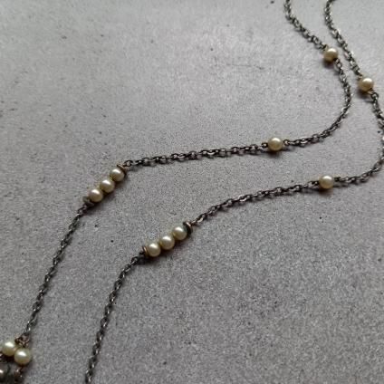 1930's Louis Rousselet Glass Pearl Necklace（1930年代 ルイ ロスレー ガラス パール ネックレス）-  JeJe PIANO ONLINE BOUTIQUE 神戸のアンティーク時計,ジュエリー,ファッション専門店