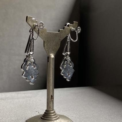 1930's Silver Paste Glass Earrings1930ǯ С ڡȥ饹 󥰡