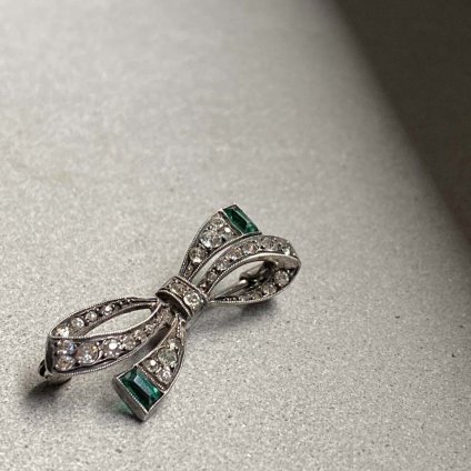 1920's Silver Paste Glass Brooch(1920ǯ С ڡȥ饹 ֥)ܥХ饹