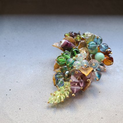 Vintage PAOLA Glass Brooch（ヴィンテージ パオラ ガラス ブローチ