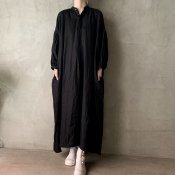 suzuki takayuki  puff-sleeve dress（スズキタカユキ パフスリーブドレス）Black