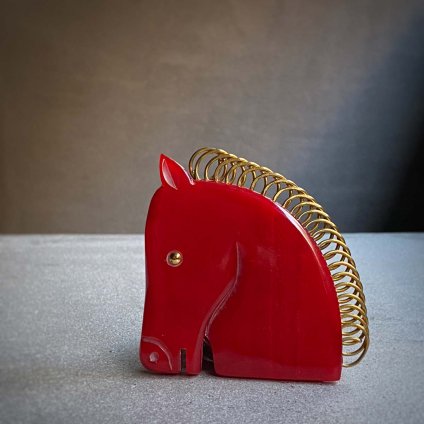 1960's Galalith Red Horse Brooch1960ǯ ꥹ   ֥Dead Stock