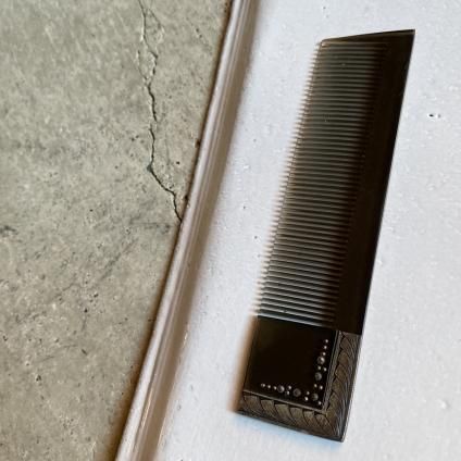 Art Deco French Auguste Bonaz Celluloid Comb ʥ롦ǥ ե 她ȡܥʡ  Dead Stock