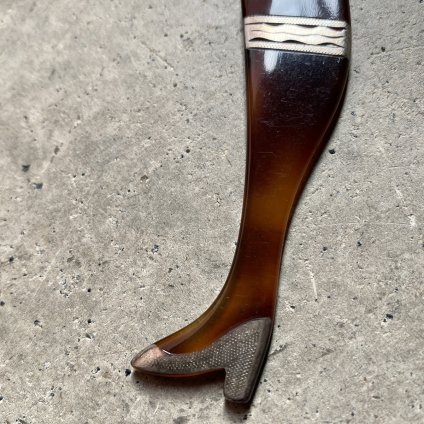 Art Deco French Lady's Leg Celluloid Comb ʥ롦ǥ ե ­  Dead Stock