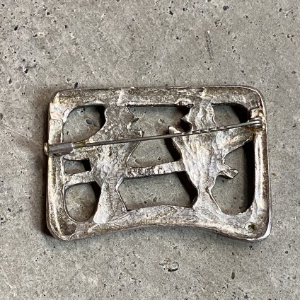 1930's French Rene Mittler Metal Brooch（1930年代 フランス ルネ ミットレー メタル ブローチ）