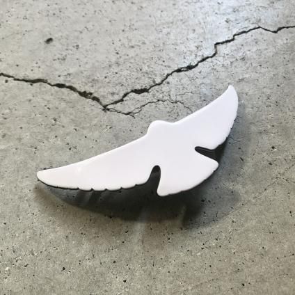 1960's French Old Plastic White Bird Hair Clip1930ǯ ե ɥץ饹å Ļ ХåDead Stock