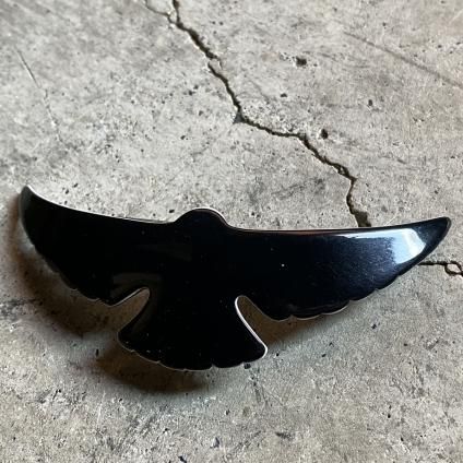 1960's French Old Plastic Black Bird Hair Clip1930ǯ ե ɥץ饹å Ļ ХåDead Stock