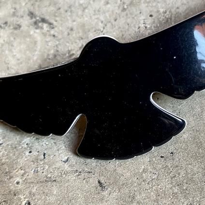 1960's French Old Plastic Black Bird Hair Clip1930ǯ ե ɥץ饹å Ļ ХåDead Stock