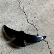 1960's French Old Plastic Black Bird Hair Clip1930ǯ ե ɥץ饹å Ļ ХåDead Stock