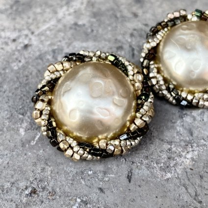 1950's French Louis Rousselet Pearll Earrings（1950年代 フランス ルイ・ロスレー パール イヤリング）  - JeJe PIANO ONLINE BOUTIQUE 神戸のアンティーク時計,ジュエリー,ファッション専門店