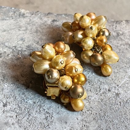 1950's French Louis Rousselet Orange Pearl Earrings1950ǯ ե 륤졼 󥸥ѡ륤󥰡 