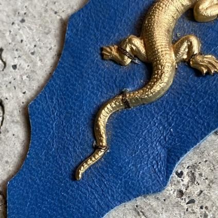 194050's French Leather Metal Lizard Brooch194050ǯ ե 쥶 ᥿ ȥ ֥