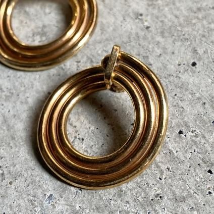 1950's French Metal Twist Circle Earrings1950ǯ ե ᥿ ĥ  󥰡Dead Stock