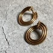 1950's French Metal Twist Circle Earrings1950ǯ ե ᥿ ĥ  󥰡Dead Stock