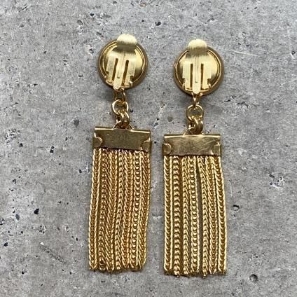 1960's French Metal Fringe Earrings1960ǯ ե ᥿ ե 󥰡Dead Stock 