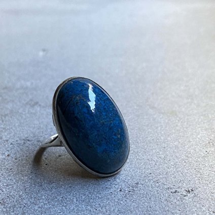 1960's Silver Azurite Chrysocolla Ring（1960年代 シルバー アズライトクリソコーラリング）