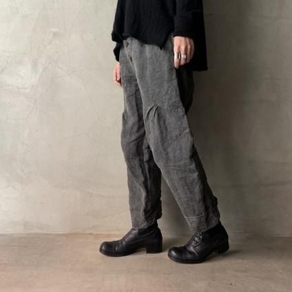 YUTA MATSUOKA (ユウタマツオカ)備長炭染めリネン和紙 パンツ YUTA MATSUOKA (ユウタマツオカ)備長炭染めリネン和紙 パンツ