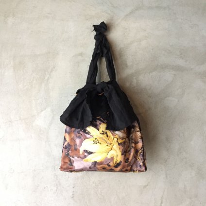 Vintage Scarf & Linen Marche Bag（ヴィンテージスカーフ＆リネン マルシェバッグ）B2