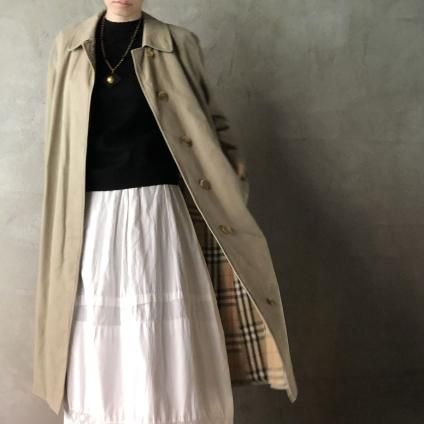 70~90's Vintage Burberry Cotton Trench Coat（70~90年代