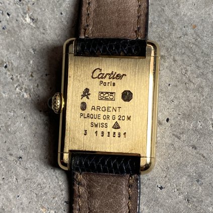 Cartier MUST TANK （カルティエ マスト タンク）SM 純正尾錠・ベルト・箱