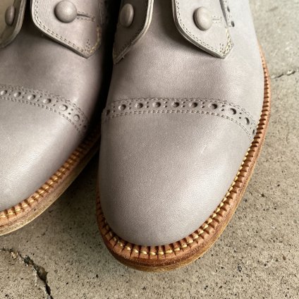 SONOMITSU Buttoned Shoes（ソノミツ ボタンシューズ)）Light Gray