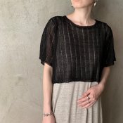 suzuki takayuki knitted t-shirt（スズキタカユキ ニッティドtシャツ）Black