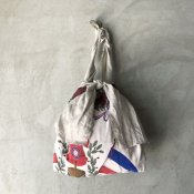 Vintage Scarf & Linen Marche Bag（ヴィンテージスカーフ＆リネン マルシェバッグ）N11