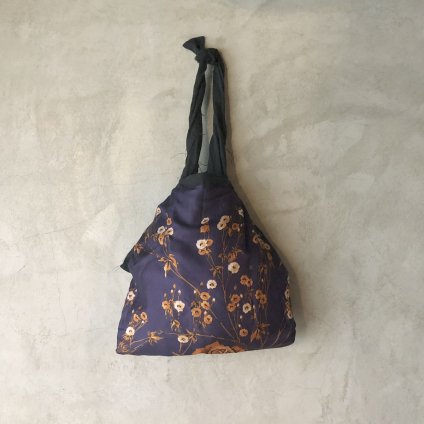 Vintage Scarf & Linen Marche Bag（ヴィンテージスカーフ＆リネン マルシェバッグ）B7
