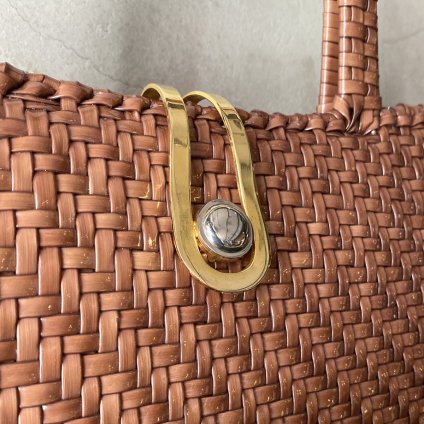 1970's Rattan Brown Hand Bag1970ǯ ꥢ  ֥饦 ϥɥХåˡ