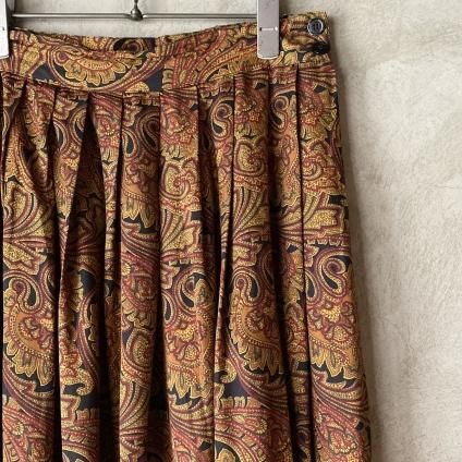 Vintage Paisley Print Flared Skirtʥơ ڥ꡼ץ ե쥢ȡ