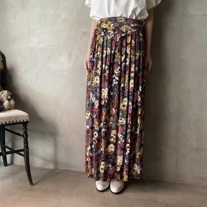 Vintage Floral Print Flared Skirtʥơץȥե쥢ȡ