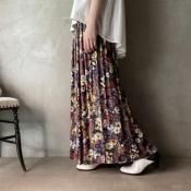 Vintage Floral Print Flared Skirtʥơץȥե쥢ȡ