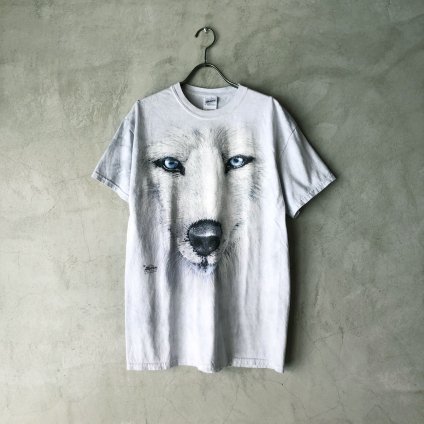 Vintage Gildan White Wolf Print T-shirtʥơ  ϵץ Tġ